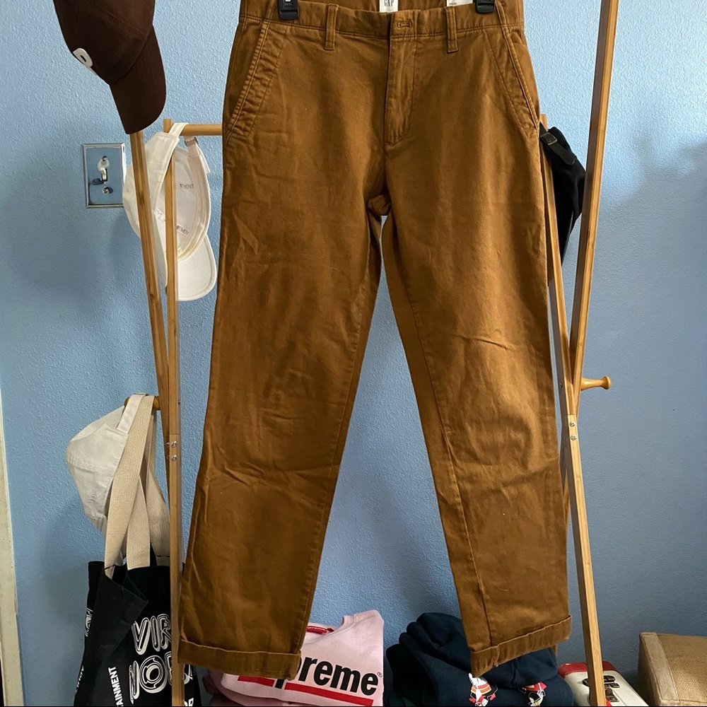 Dark Khaki Soft Gap Chino Straight 30 x 32